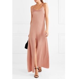 Alice Olivia Eliza Washed Silk Maxi Slip Dress 0